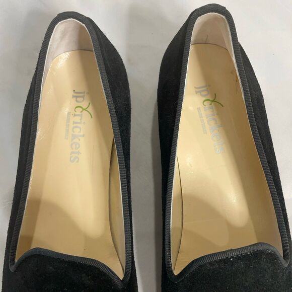 JP Crickets UT Longhorn Loafers Men’s 7 Black Suede Smoking Slippers Texas $328 - Picture 7 of 14